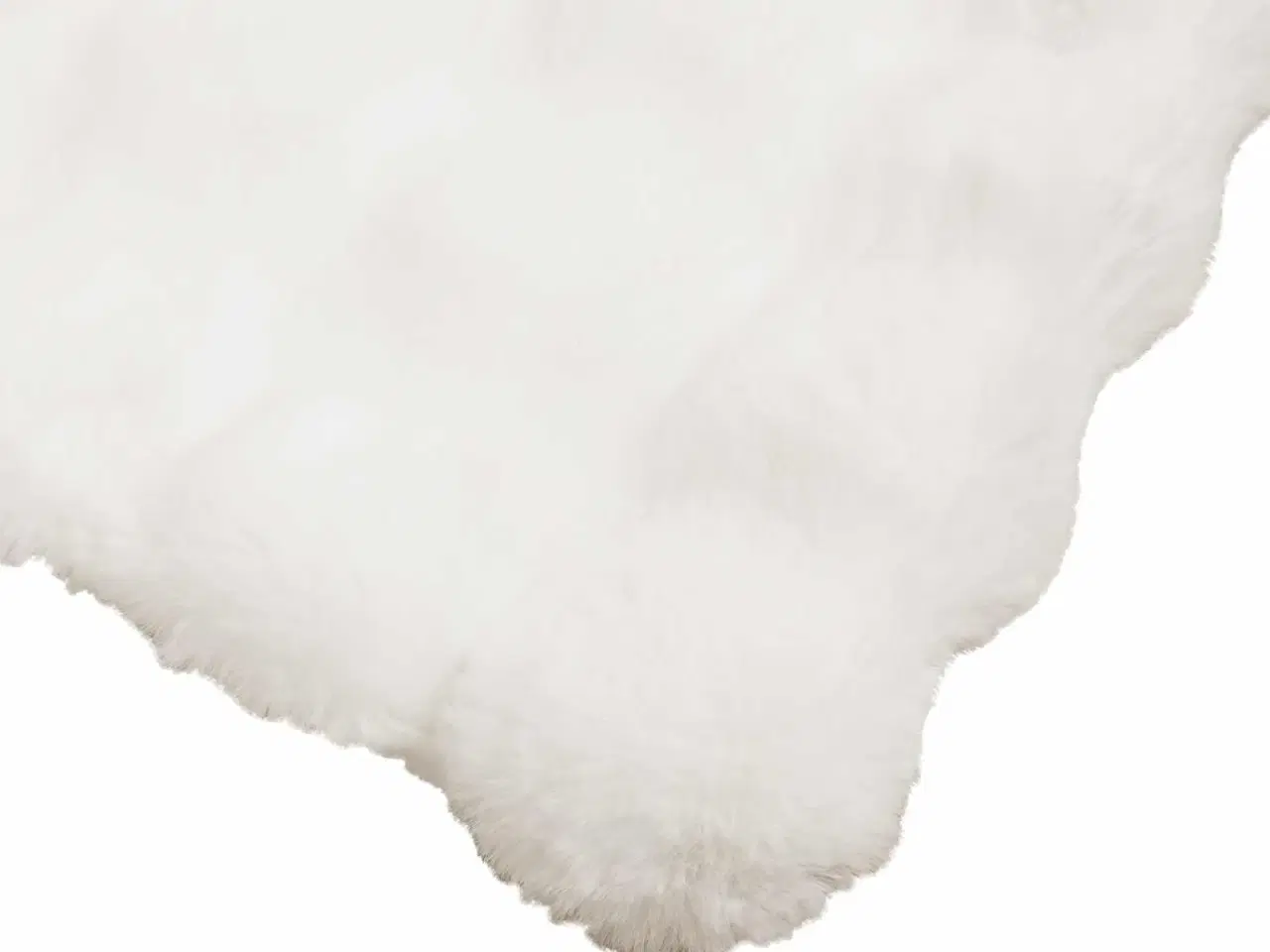 Billede 6 - Faux Kanin Pels Tæppe Hvid 130 x 150 cm Polyester