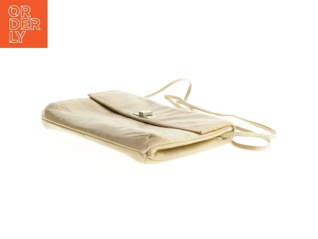 Billede 2 - Beige Læder Crossbody skuldertaske (str. 23 x 17 cm)