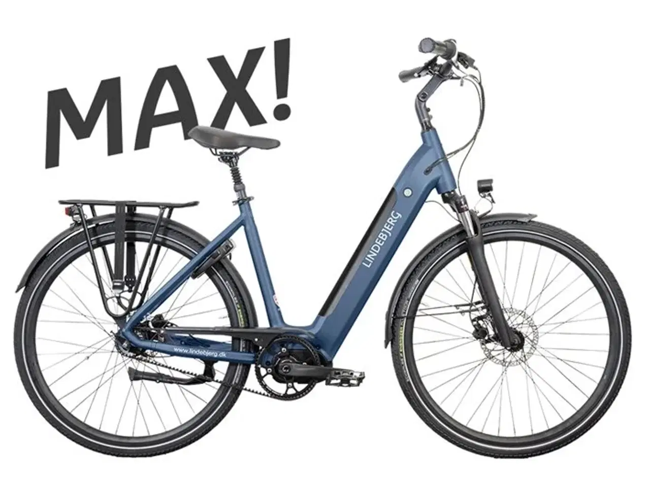 Billede 1 - Lindebjerg 28'' Elcykel Center Royal MAX - Mat Blå