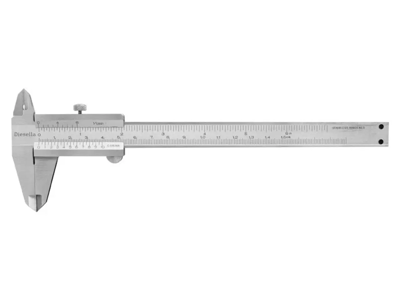Billede 1 - Skydelære med skruelås 0-150x0,02 mm og 40 mm kæber