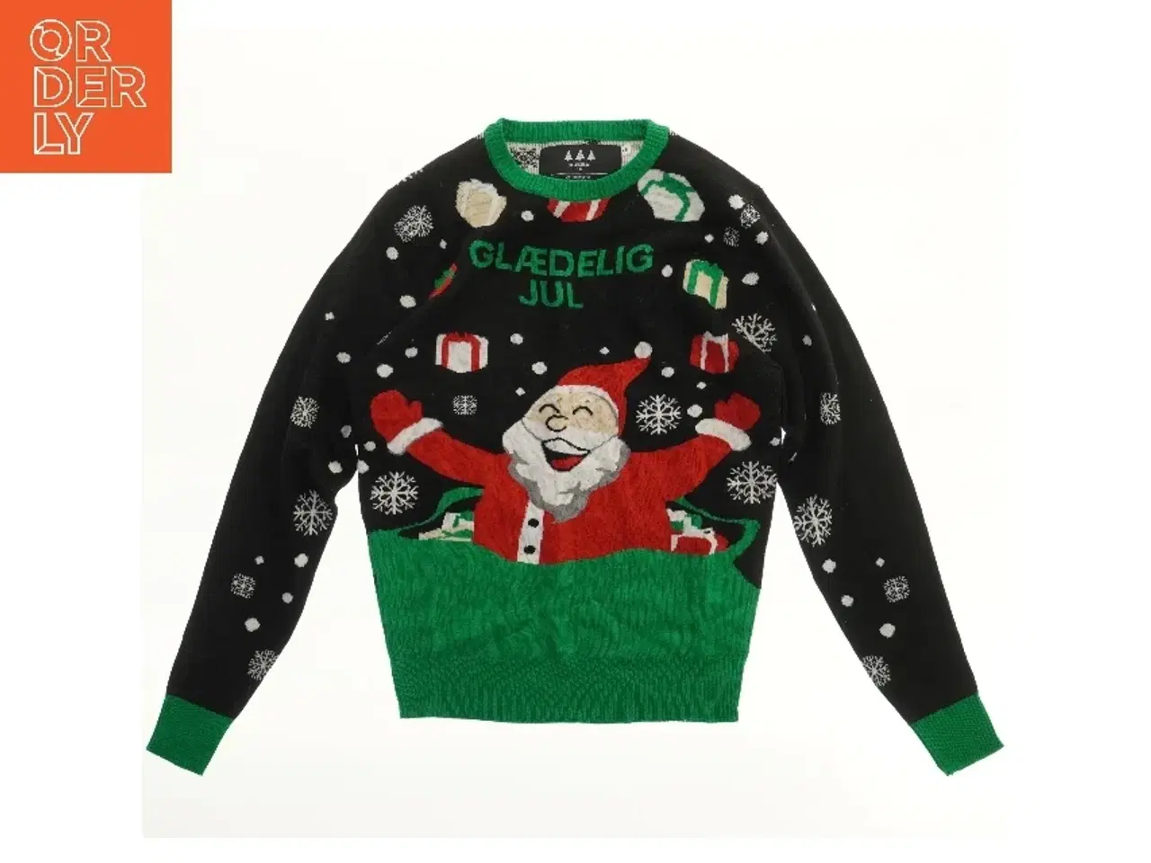 Billede 1 - Juletrøje med julemandmotiv (str. XS)