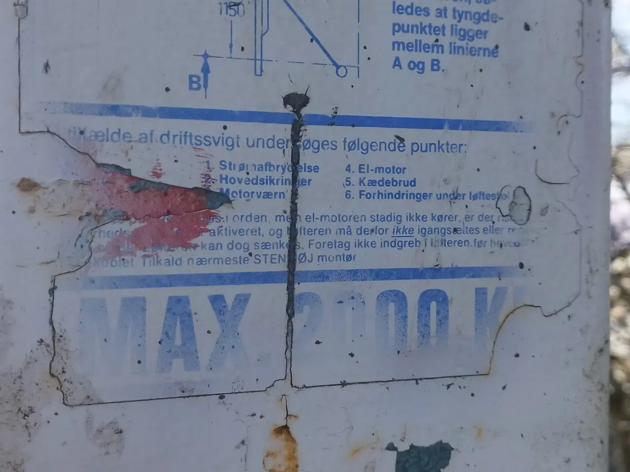 Billede 1 - stenhøj 2 søjlet lift