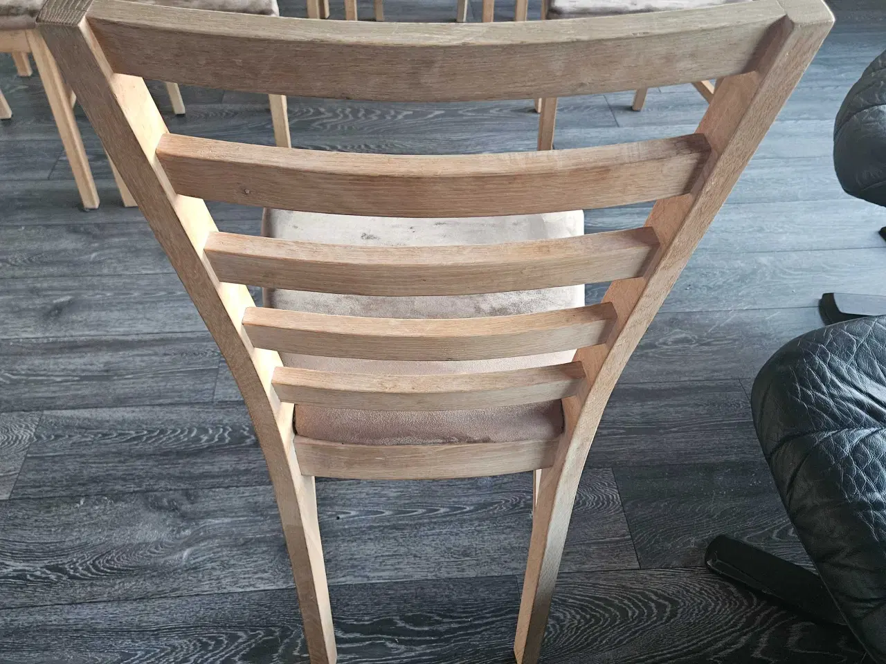 Billede 4 -  8 stk Spisebordsstole i egetræ.