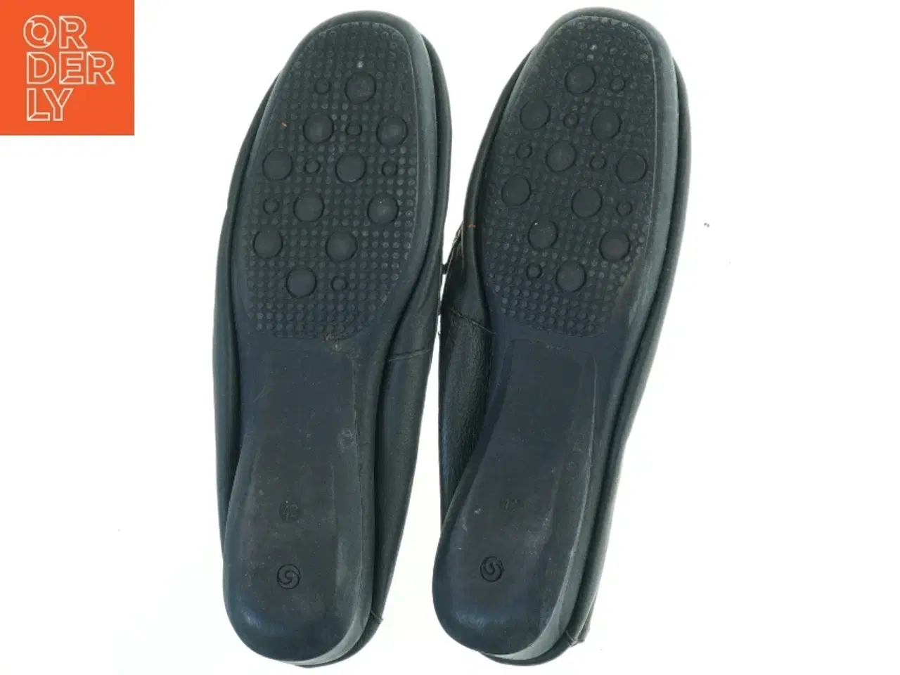 Billede 2 - Sorte mokkasiner i læder (str. 42 )