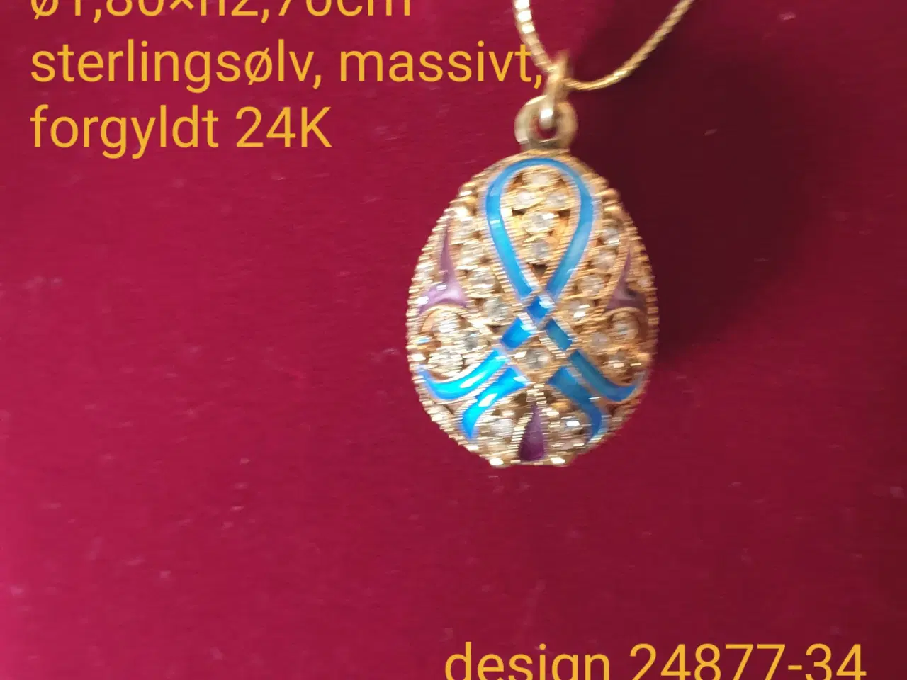 Billede 15 - Vedhæng i sterlingsølv 925 i Fabergé stil