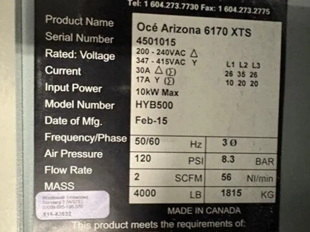 Billede 7 - Flatbed printer OCÉ/CANON Arizona 6170XTS