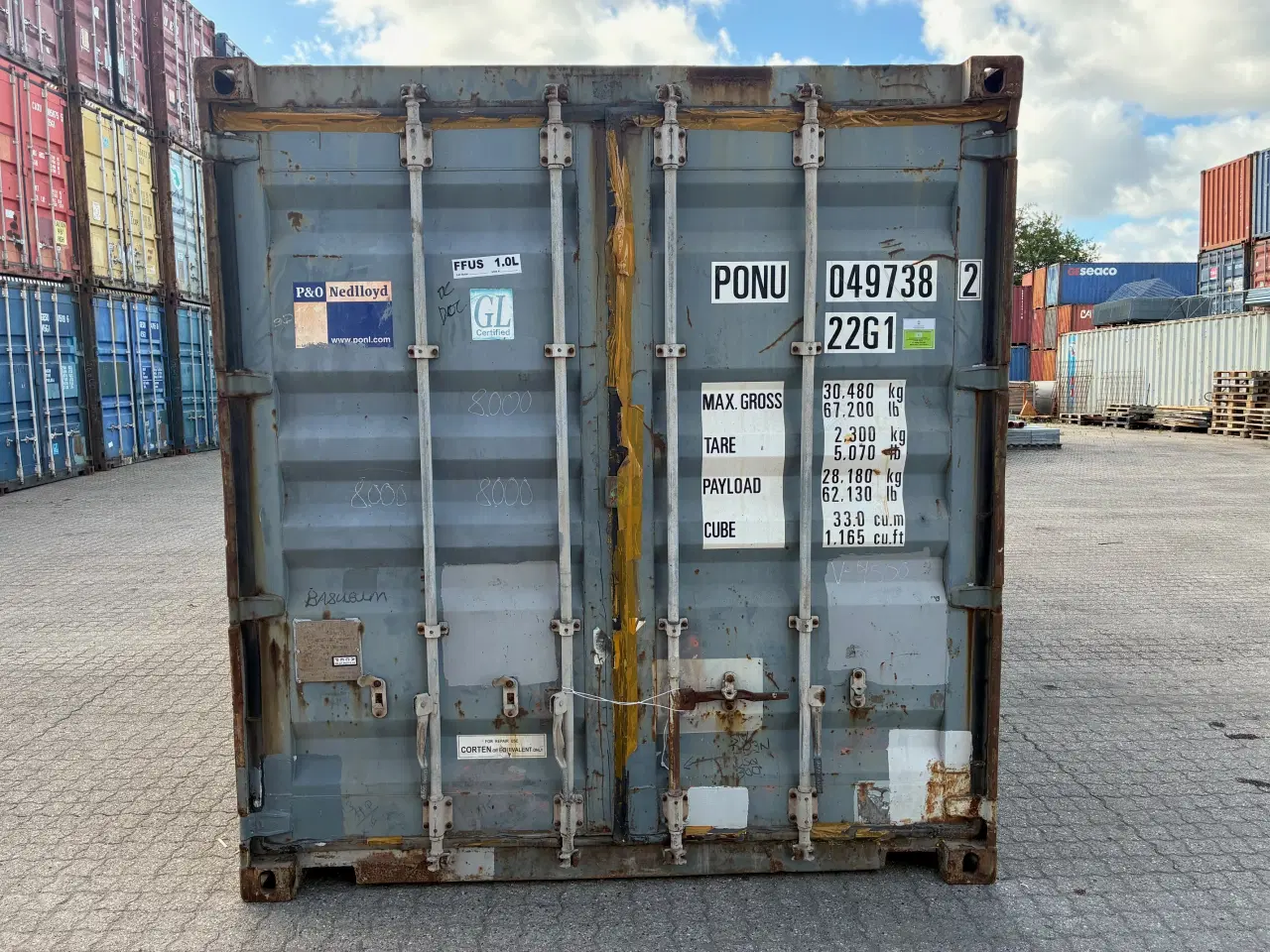 Billede 1 - 20 fods Container- ID: PONU 049738-2