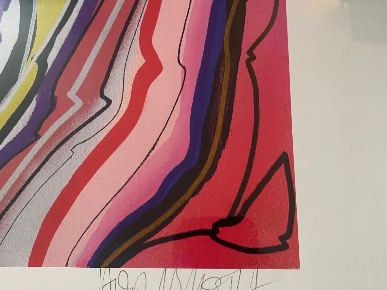 Billede 2 - signeret Hornsleth ‘Race Me’ litografi indrammet