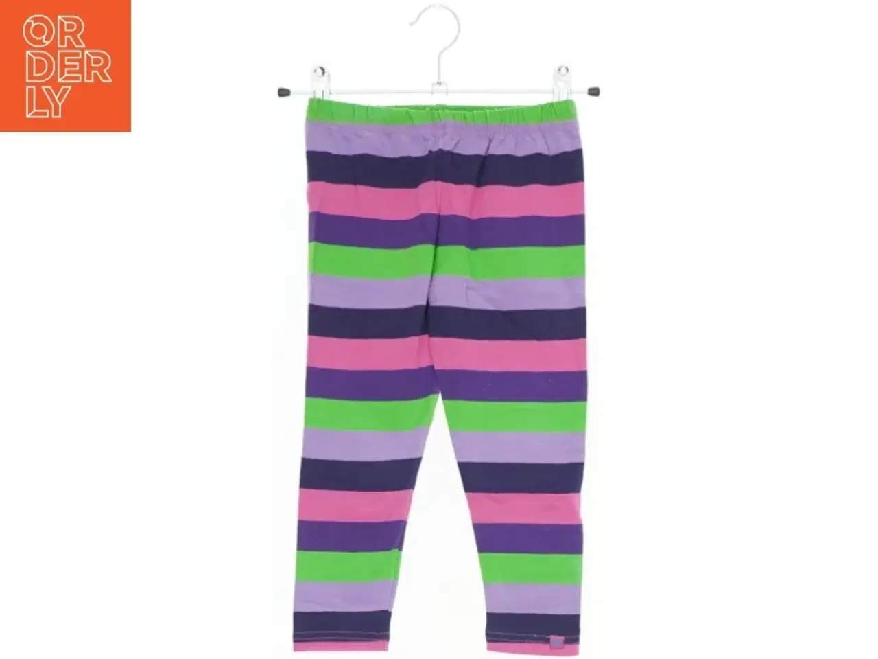 Billede 1 - Farverige stribede leggings til børn fra Småfolk (str. 92)