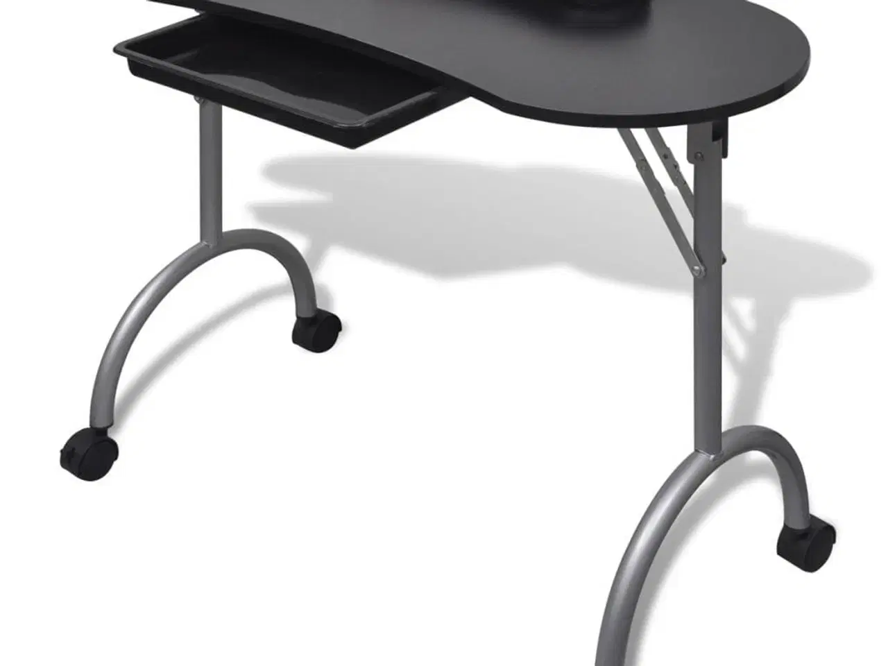 Billede 1 - Manicurebord med hjul foldbart sort