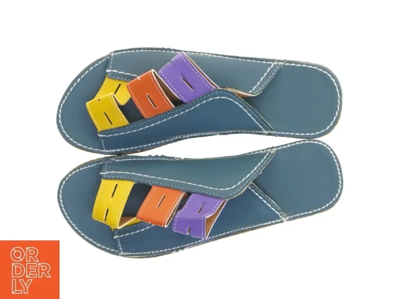 Billede 4 - Farverige lædersandaler (str. 25 cm)