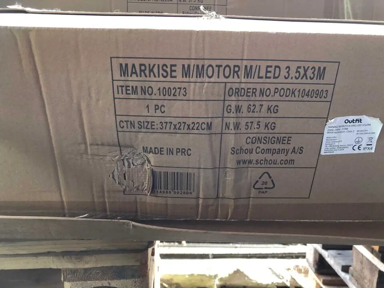 Billede 4 - Rivoli markise med motor og LED 350x300 cm