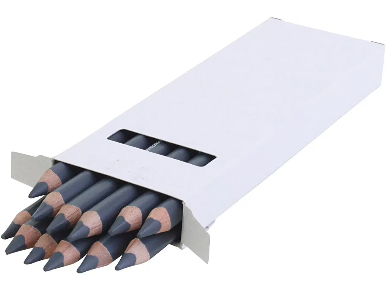 Billede 1 - edu Kraftige Farveblyanter, tykkelse 10 mm, mine 6,25 mm, grå, 12stk./ 1 pk.