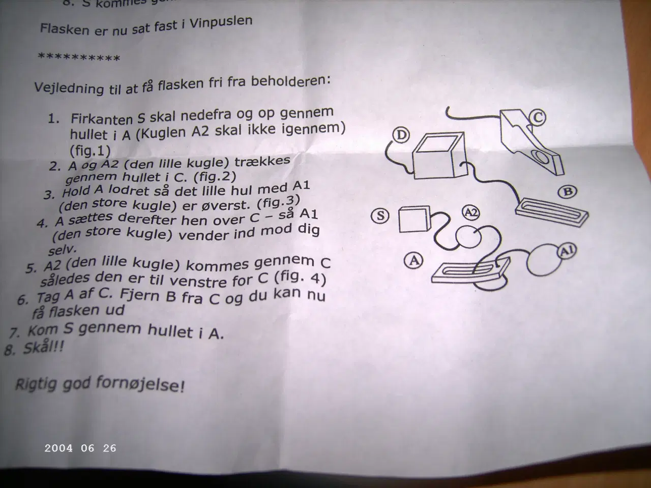 Billede 6 - vinpusle i mahognitræ ( Gaveartikel )