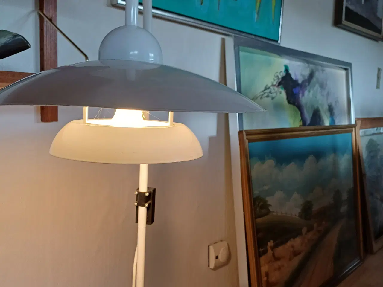 Billede 9 - Mini gulvlampe fra horn, 107 cm.