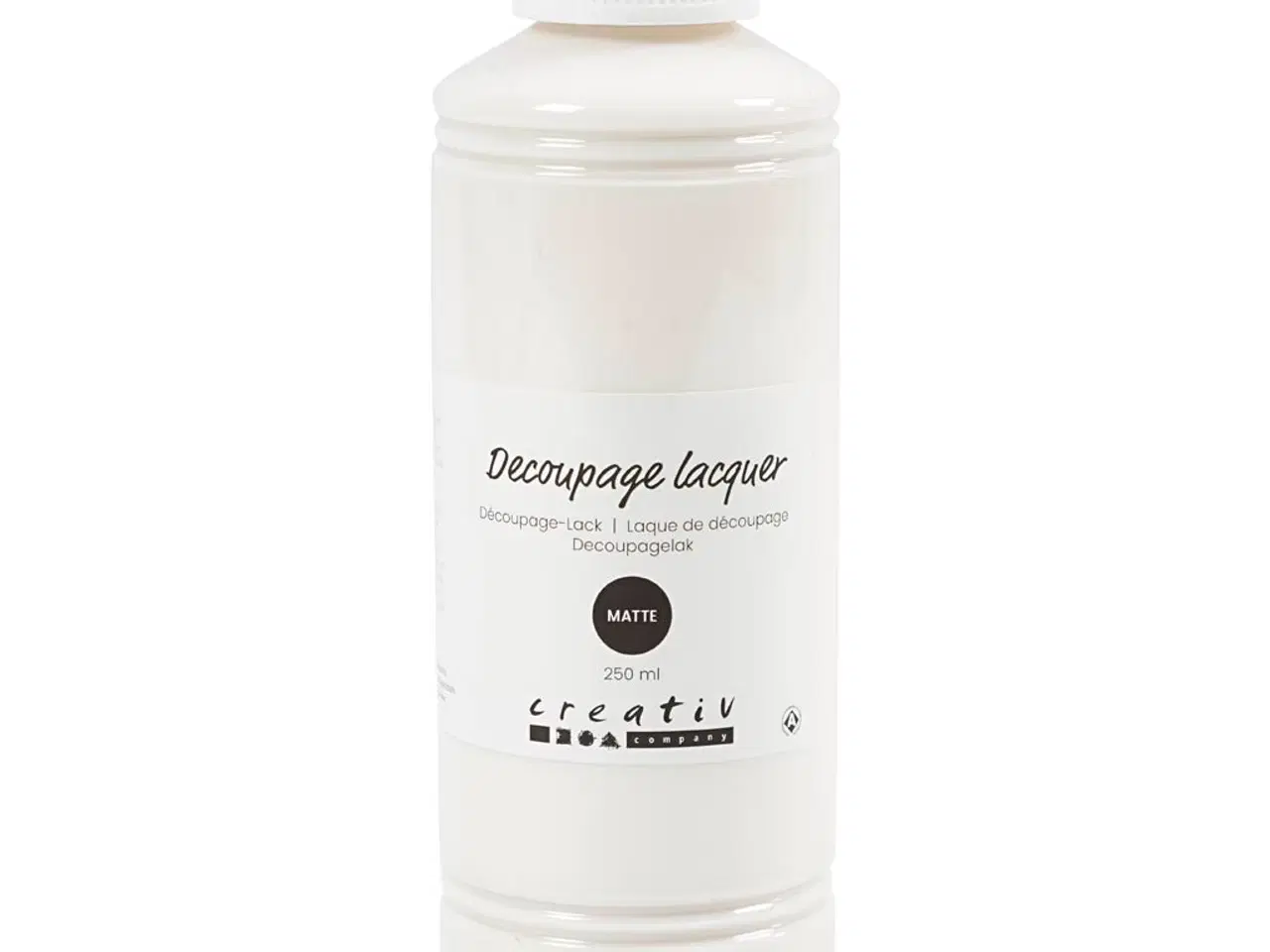 Billede 1 - Mat Decoupagelak 250ml - Vandbaseret og Vandskyende