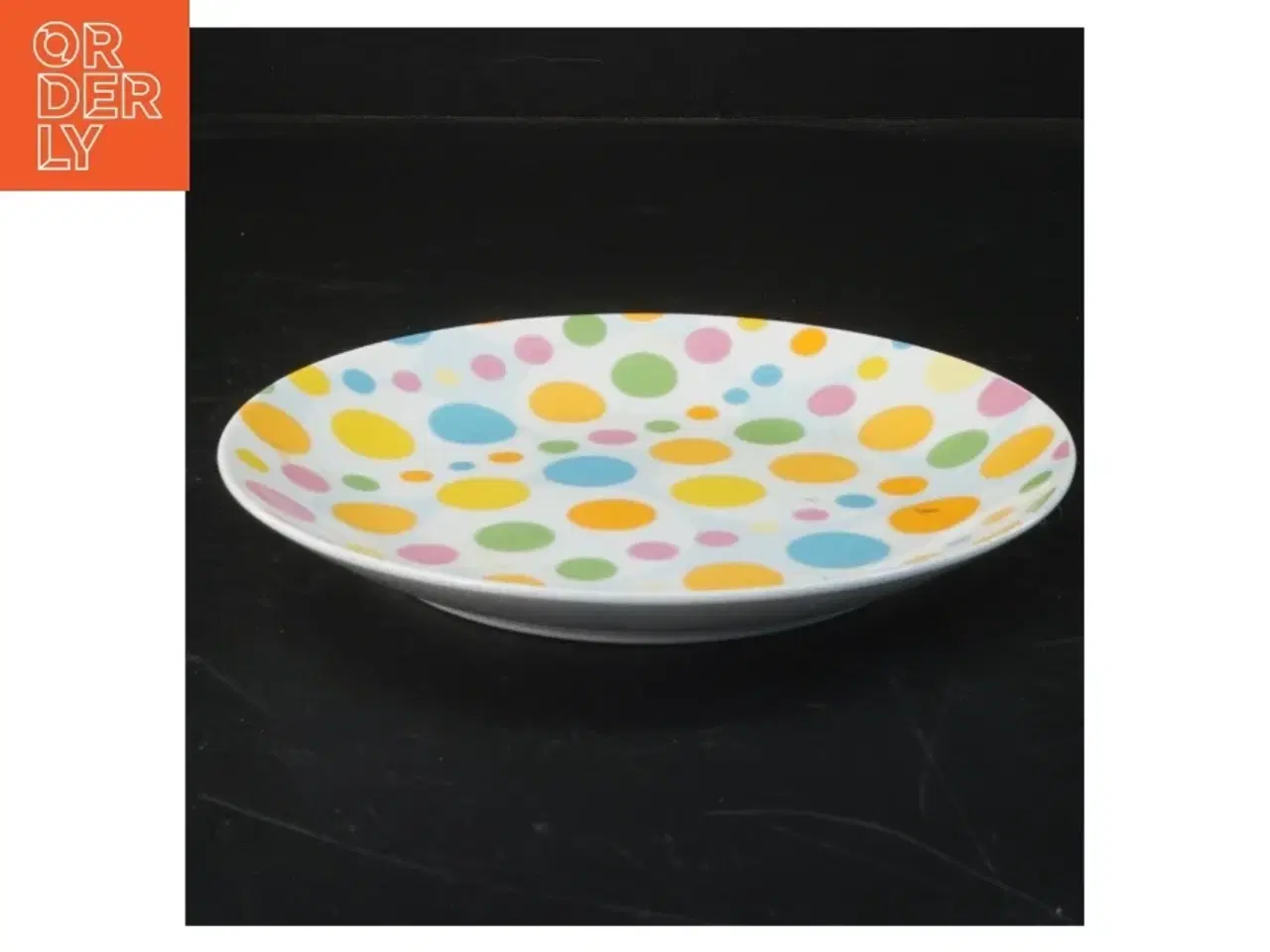 Billede 2 - Tallerken med farvede prikker fra Trend (str. Ø 19 cm)