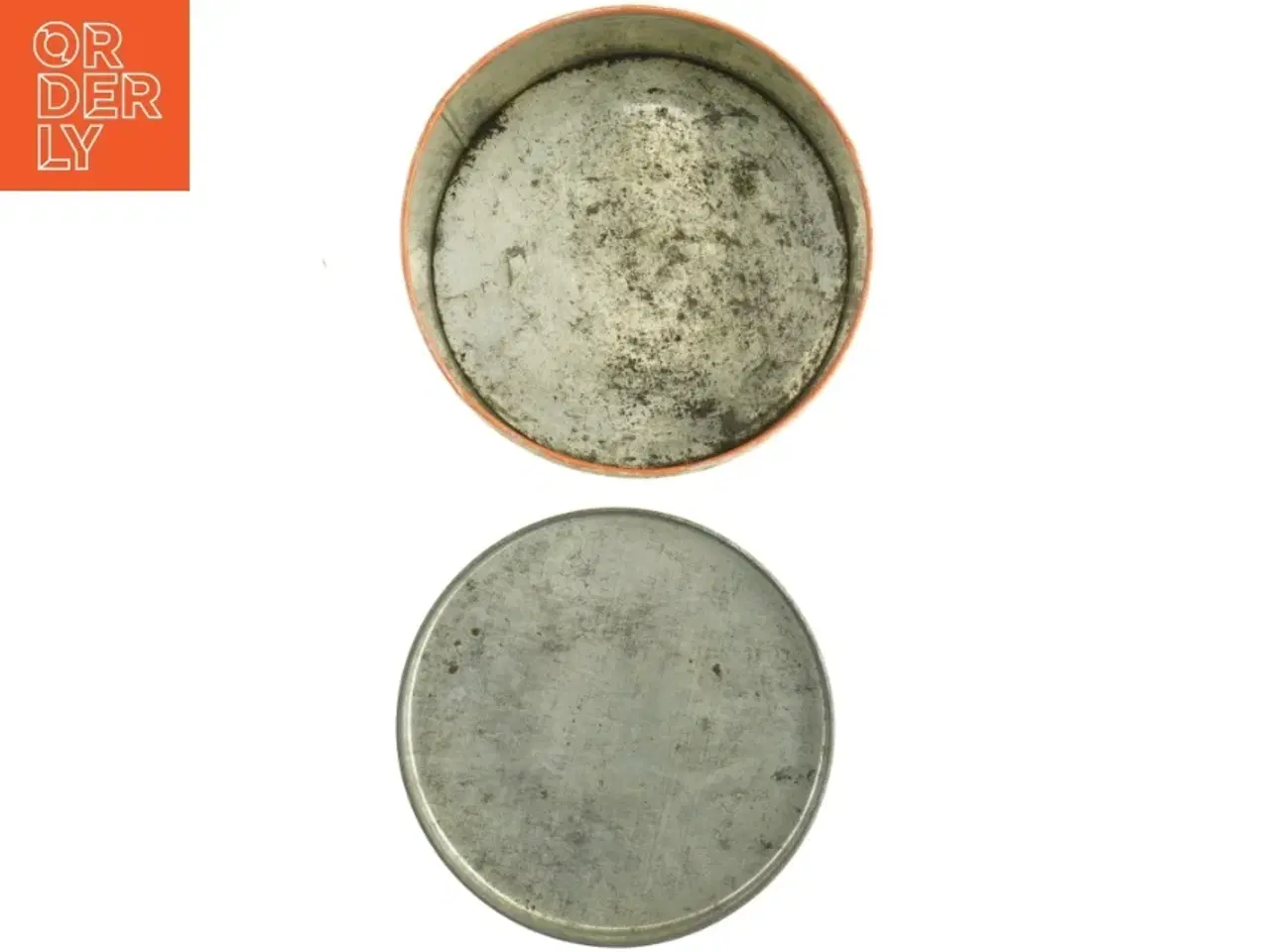 Billede 2 - Antik emaljeret kagedåse (str. Diameter, 22 cm h 16 cm)
