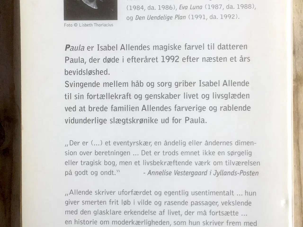 Billede 2 - Paula, Isabel Allende, genre: drama