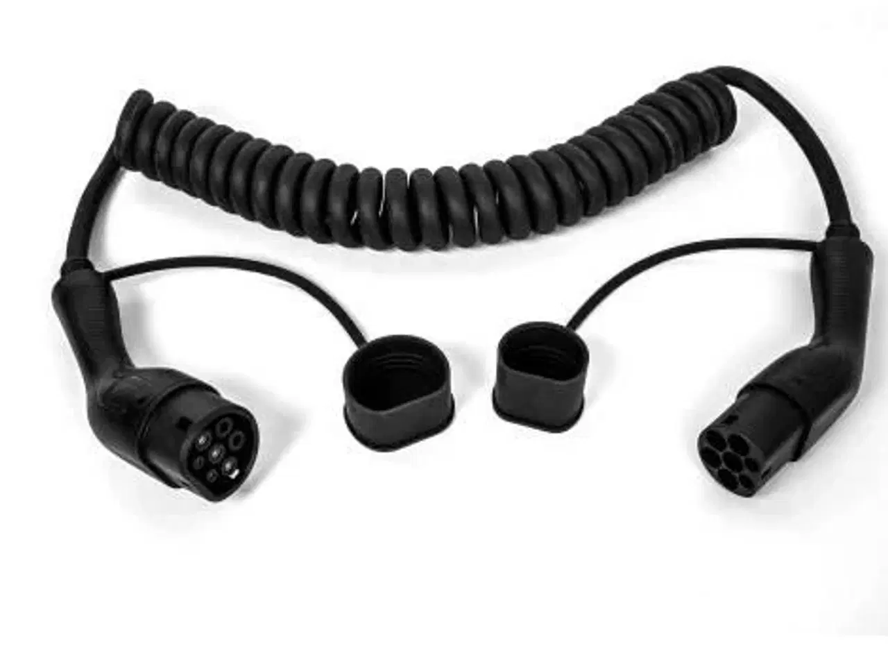 Billede 2 - DEFENZO Spiro ladekabel til elbil Type 2 - AC 22 kW, 7 m, sort