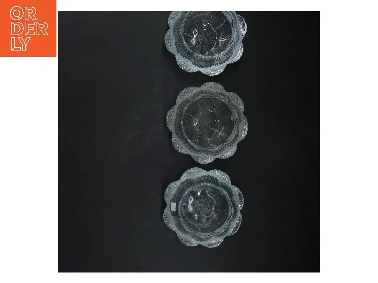 Billede 2 - Tre glas lysestager fra holmegaard blomstermønster (str. Ø 13 cm)