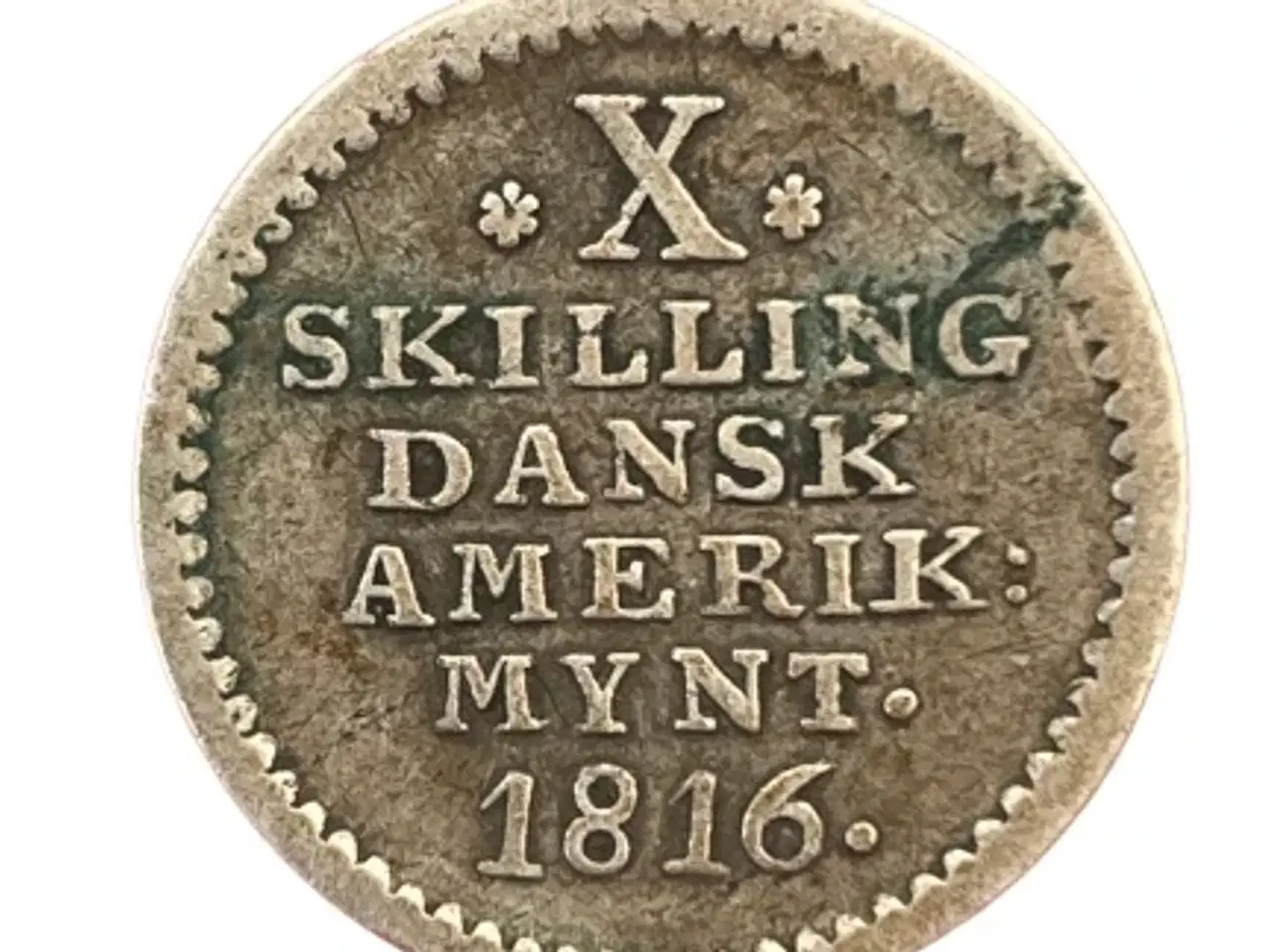Billede 1 - 10 Skilling 1816 Dansk Vestindien