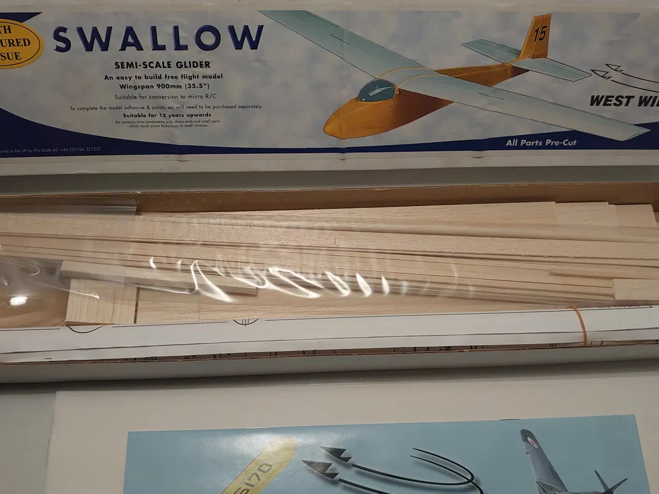 Billede 3 - West Wings Swallow svævefly-byggesæt. Nyt