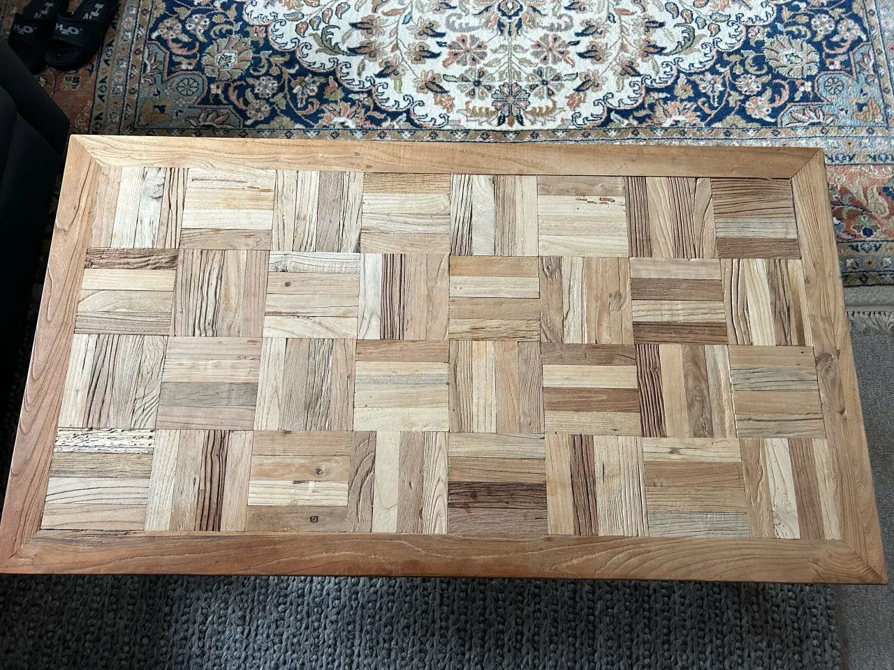 Billede 2 - Sofabord med jern/metal ben, overflade hårdttræ