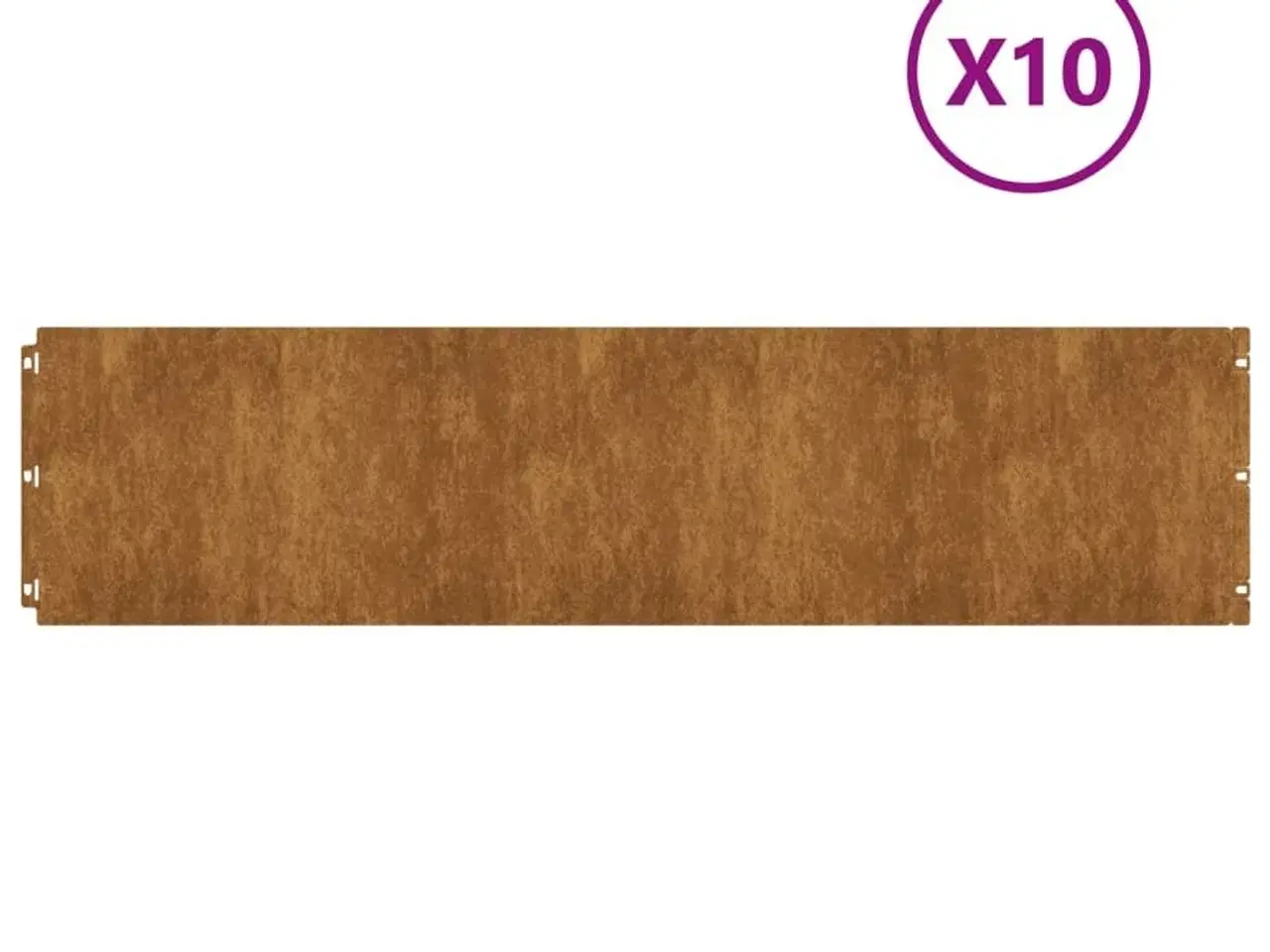Billede 2 - Plænekanter 10 stk. 25x103 cm fleksibel cortenstål