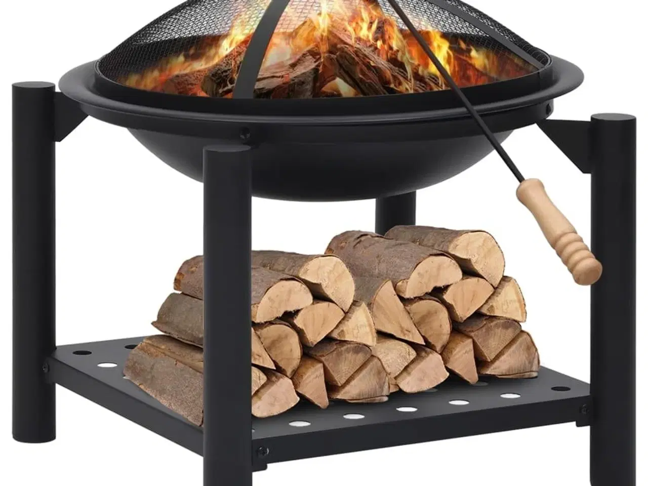 Billede 1 - Bålfad med ildrager 54x54x55 cm stål