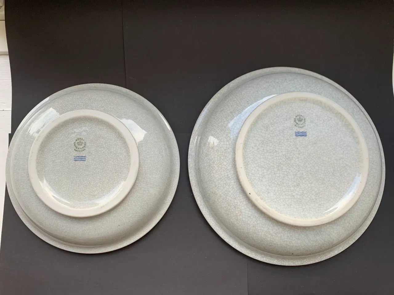 Billede 2 - 2 fade med krakkeleret glasur, Royale Copenhagen