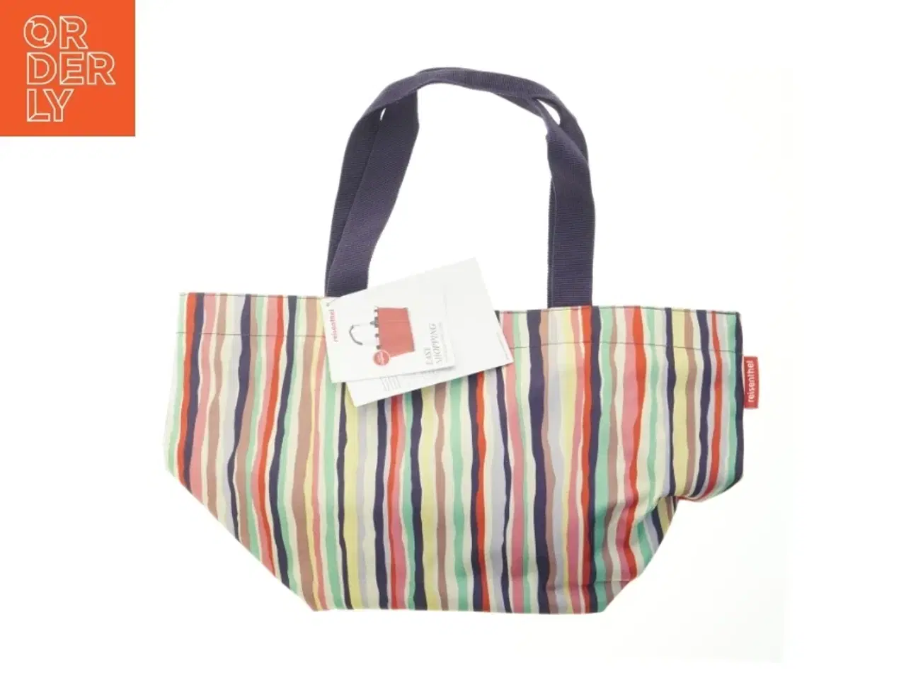 Billede 1 - Stribet stofpose og toilettaske fra Reisenthel (str. 51x30 cm)