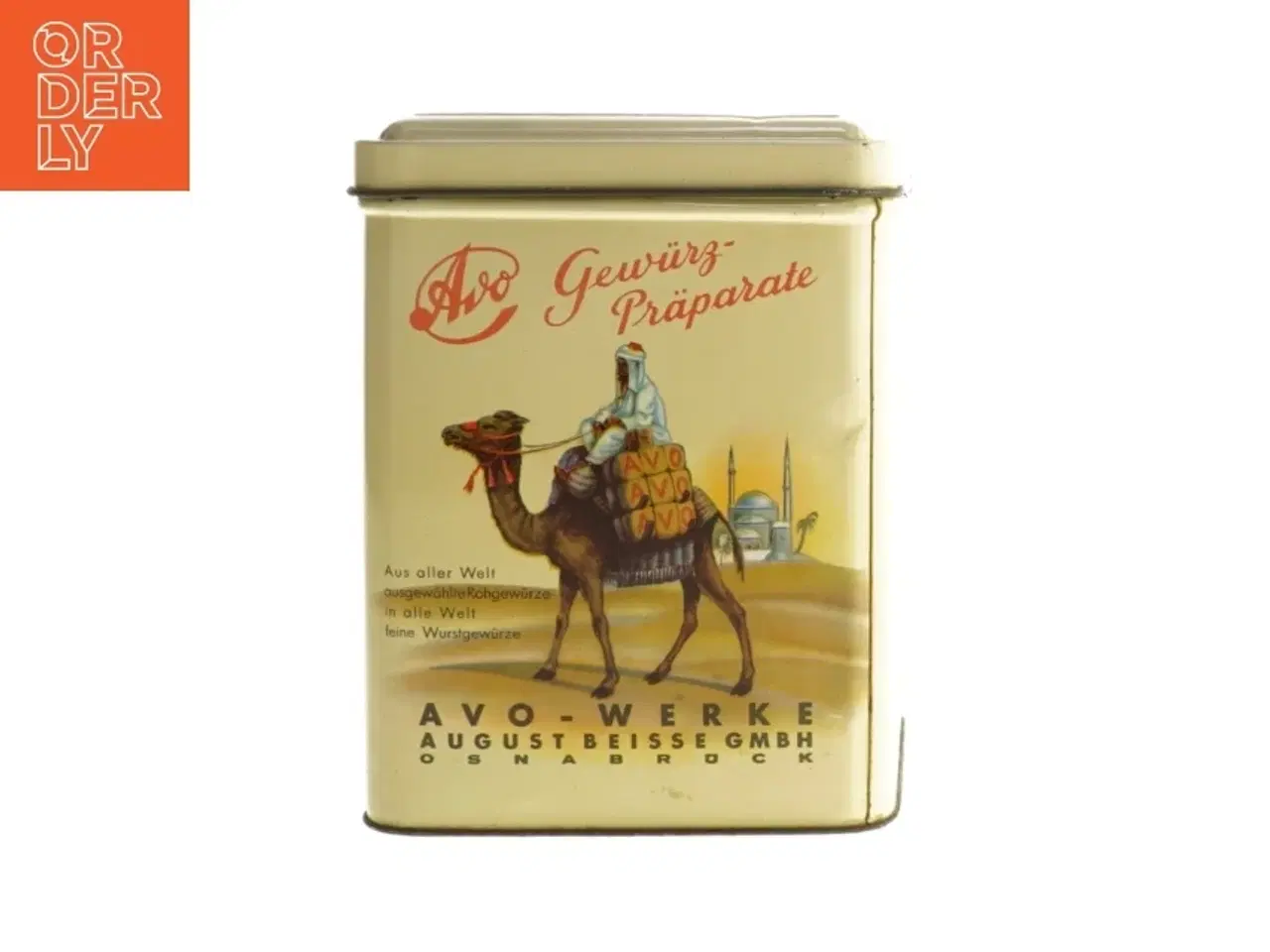 Billede 2 - Retro dåse af metal fra AVO (str. 17x13x13 cm)