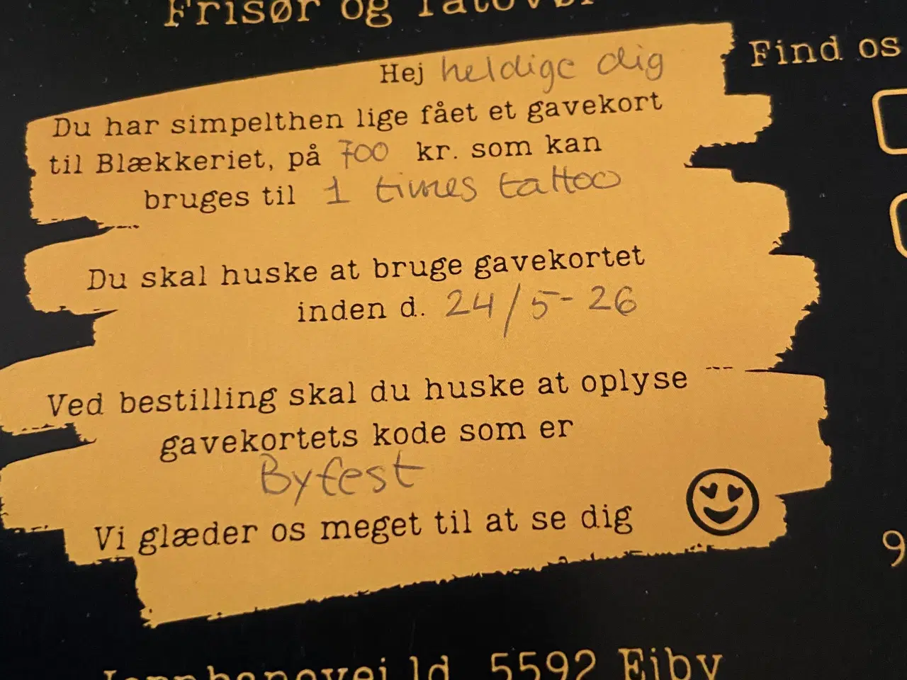 Billede 1 - Gavekort til tatto