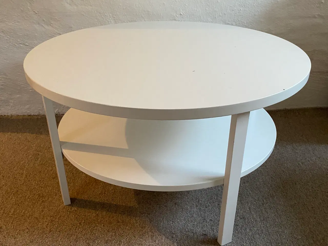Billede 3 - Rund Hvid malet Sofabord 