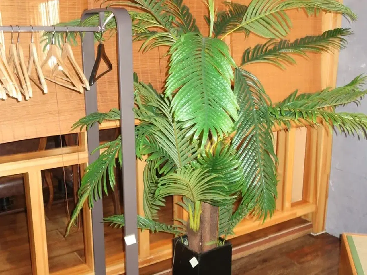 Billede 2 - Tøjstativ og kunstig plante