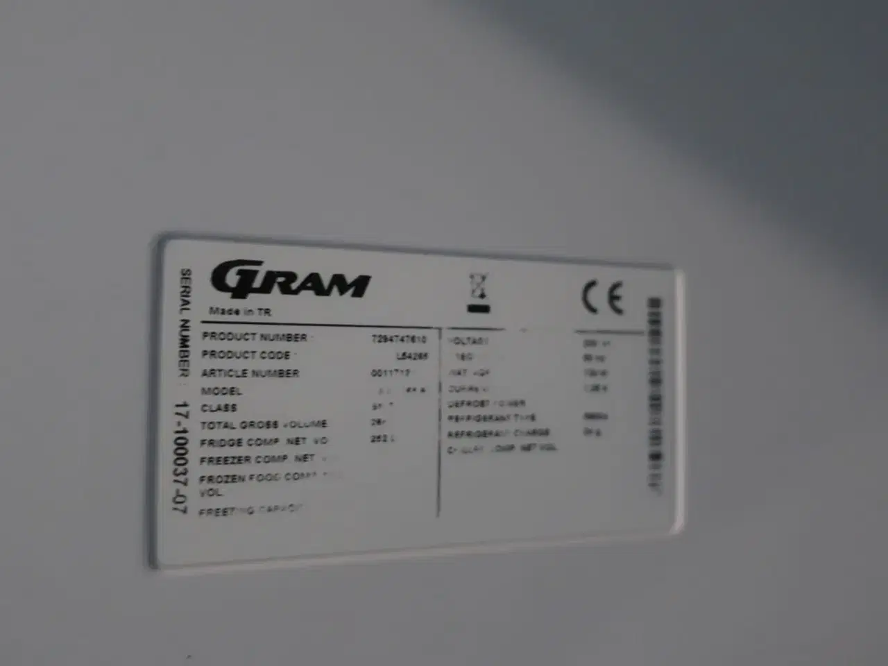 Billede 3 - Køleskab GRAM