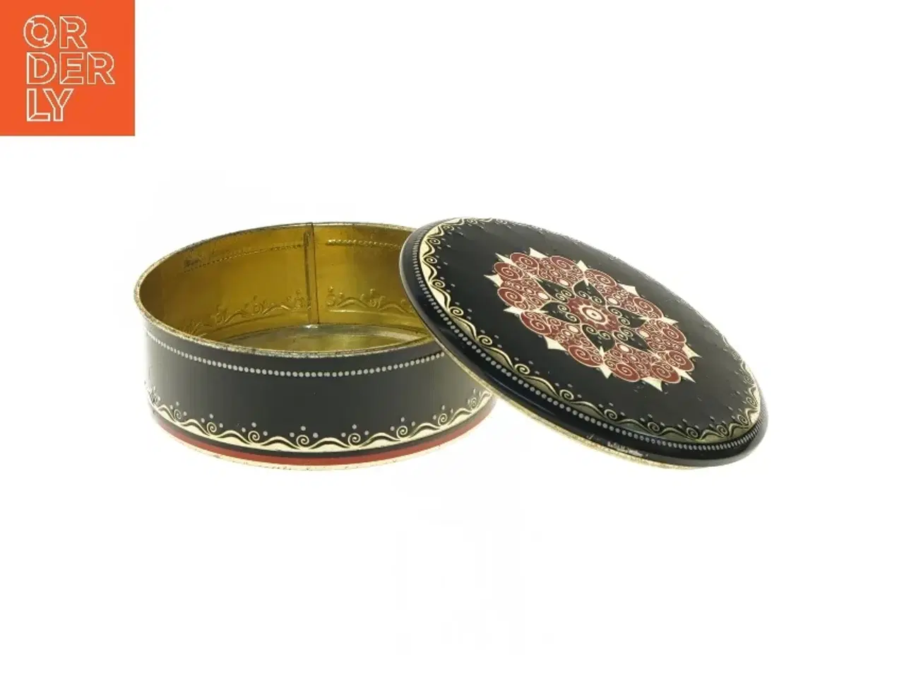 Billede 4 - Dekorativ metal æske (str. Ø 14 cm)