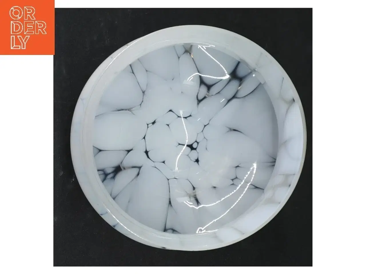 Billede 4 - Marmoreret glasskål