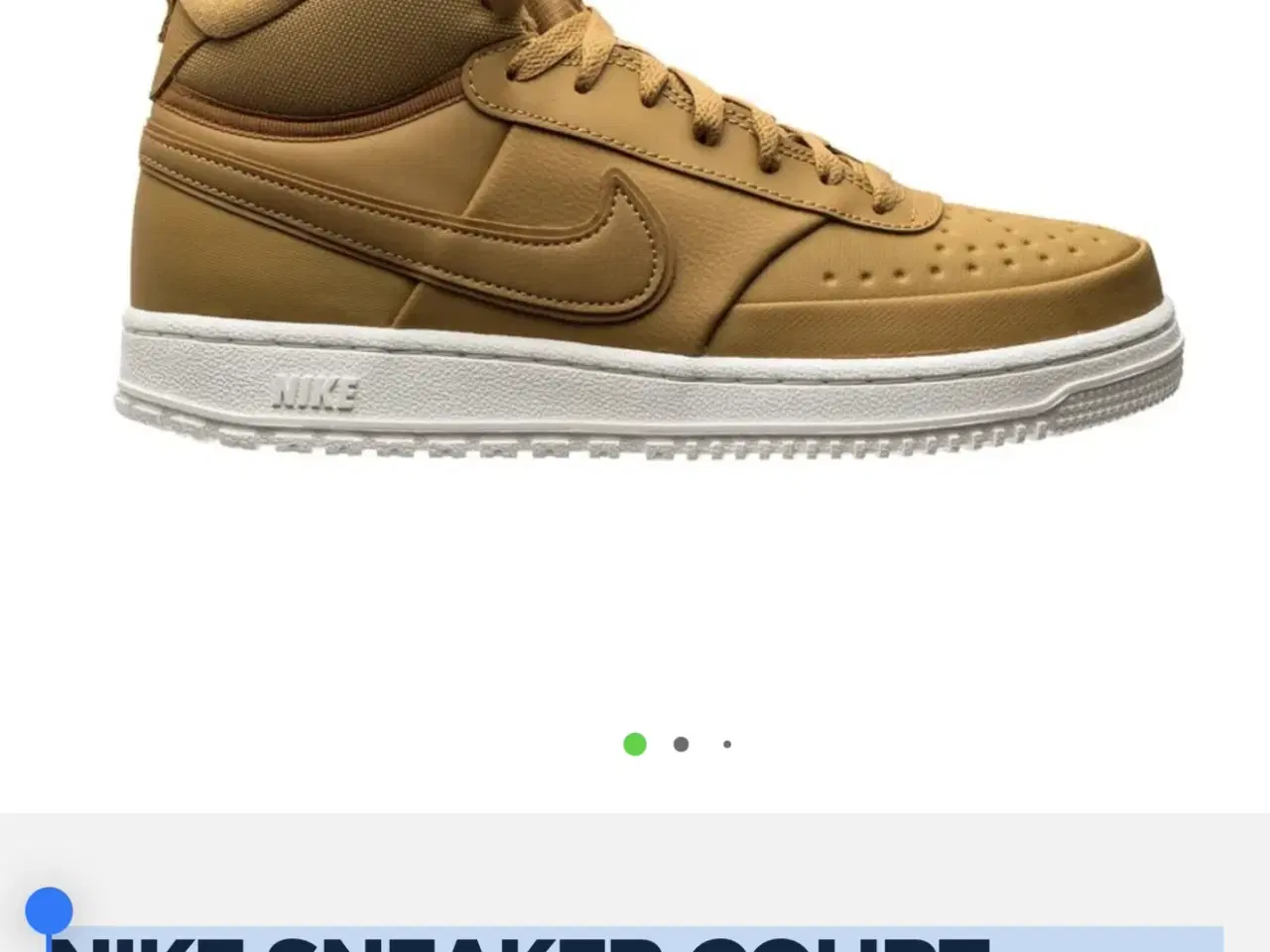 Billede 5 - NIKE SNEAKER COURT VISION MID VINTER - GULD/HVID