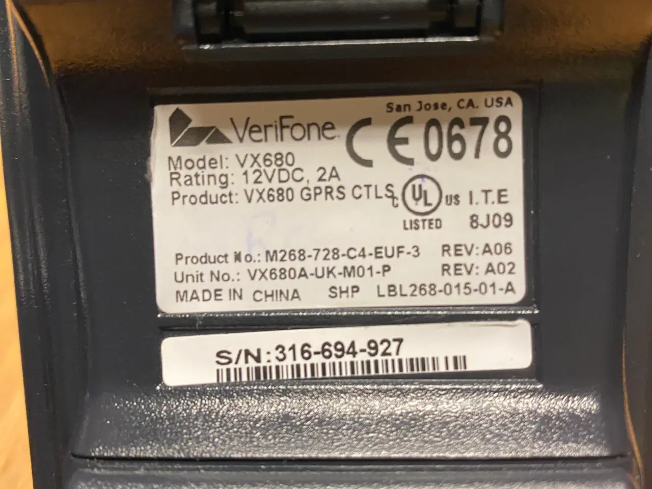 Billede 4 - Verifone terminal vx680