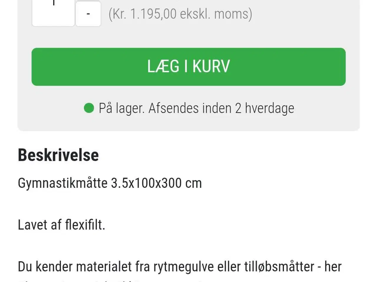 Billede 4 - Gymnastik måtte
