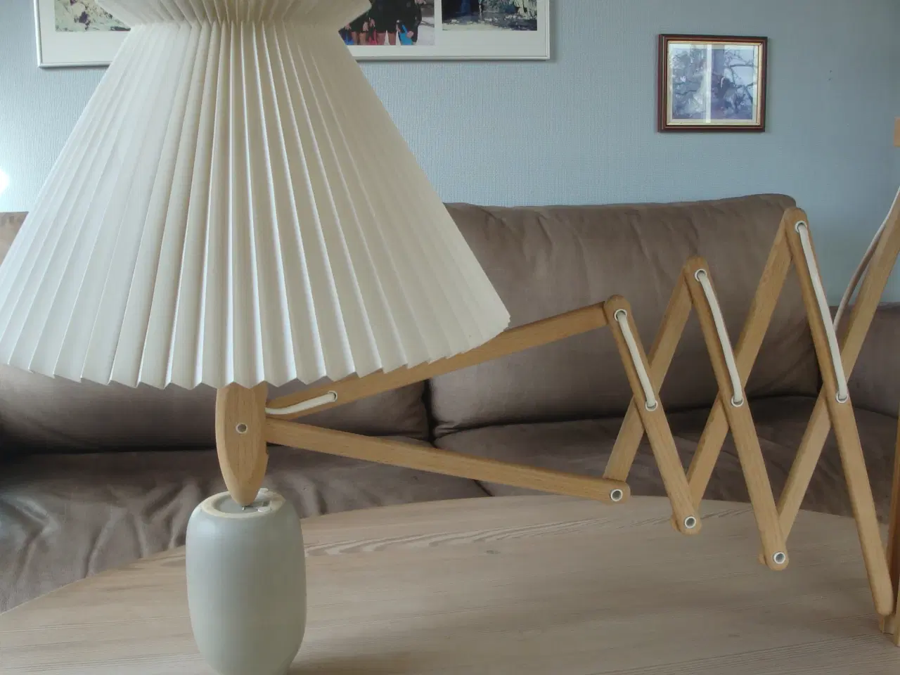 Billede 7 - Le Klint sakselampe bøg med NY skærm - sender gern