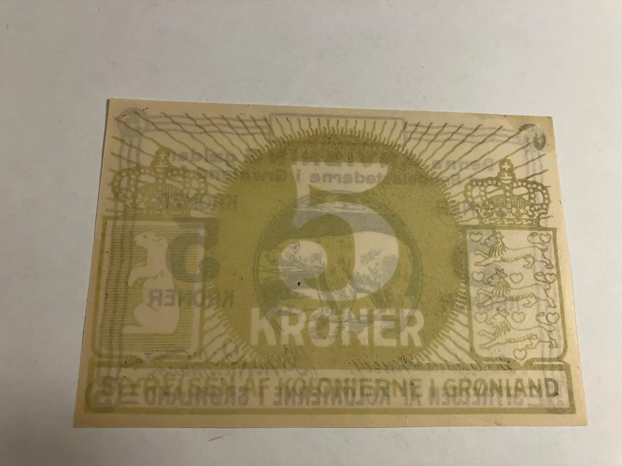 Billede 2 - 5 kroner anvisning Grønland 1913