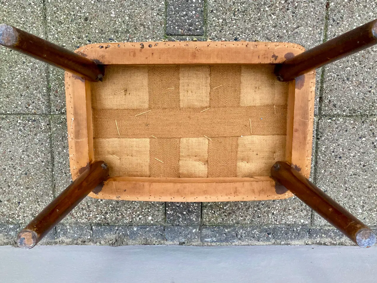 Billede 4 - Retro 60’er skammel / puf - med teak ben