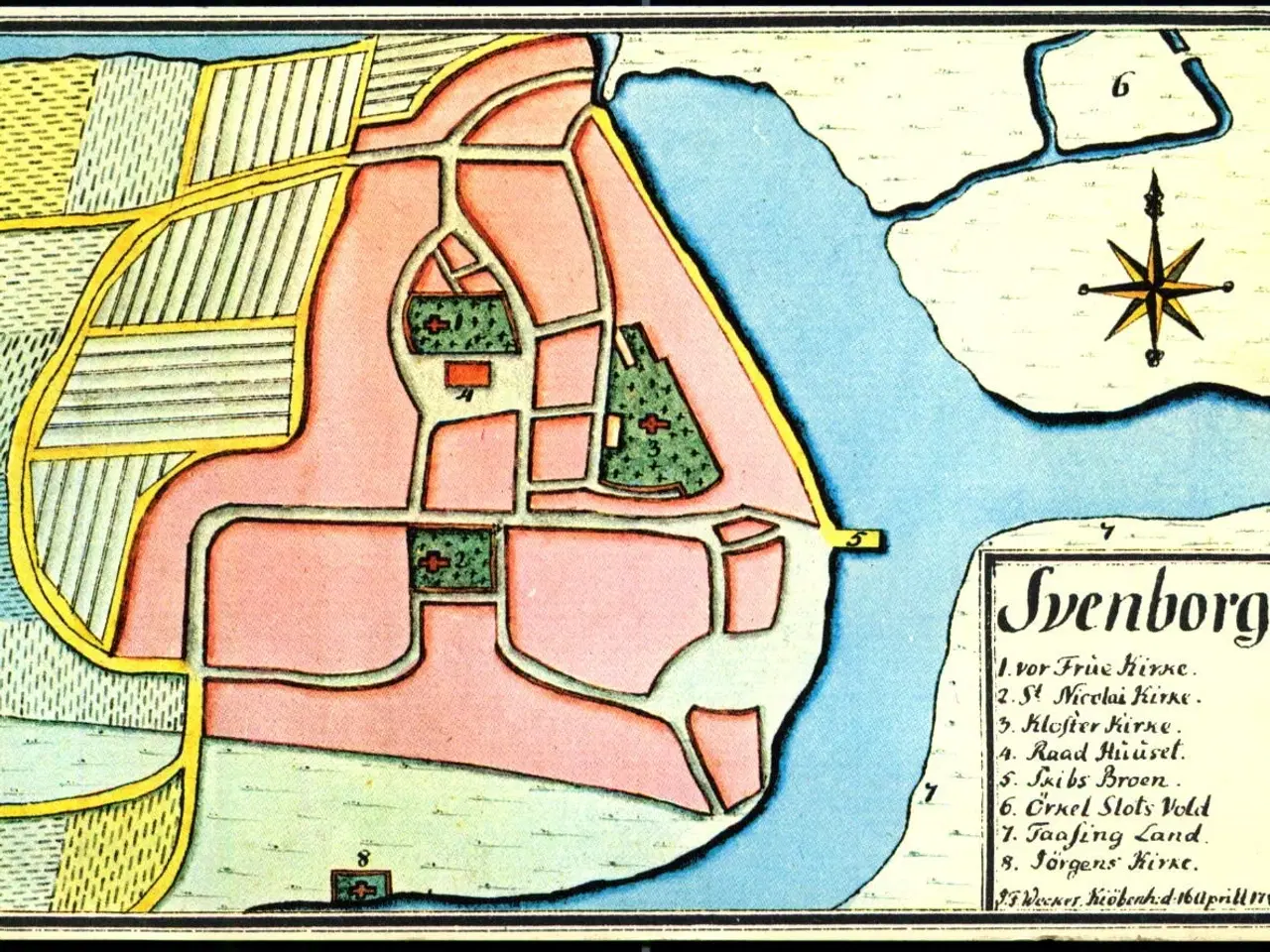 Billede 1 - Svenborg Kopi af Kort fra 1782 - u/n - Ubrugt