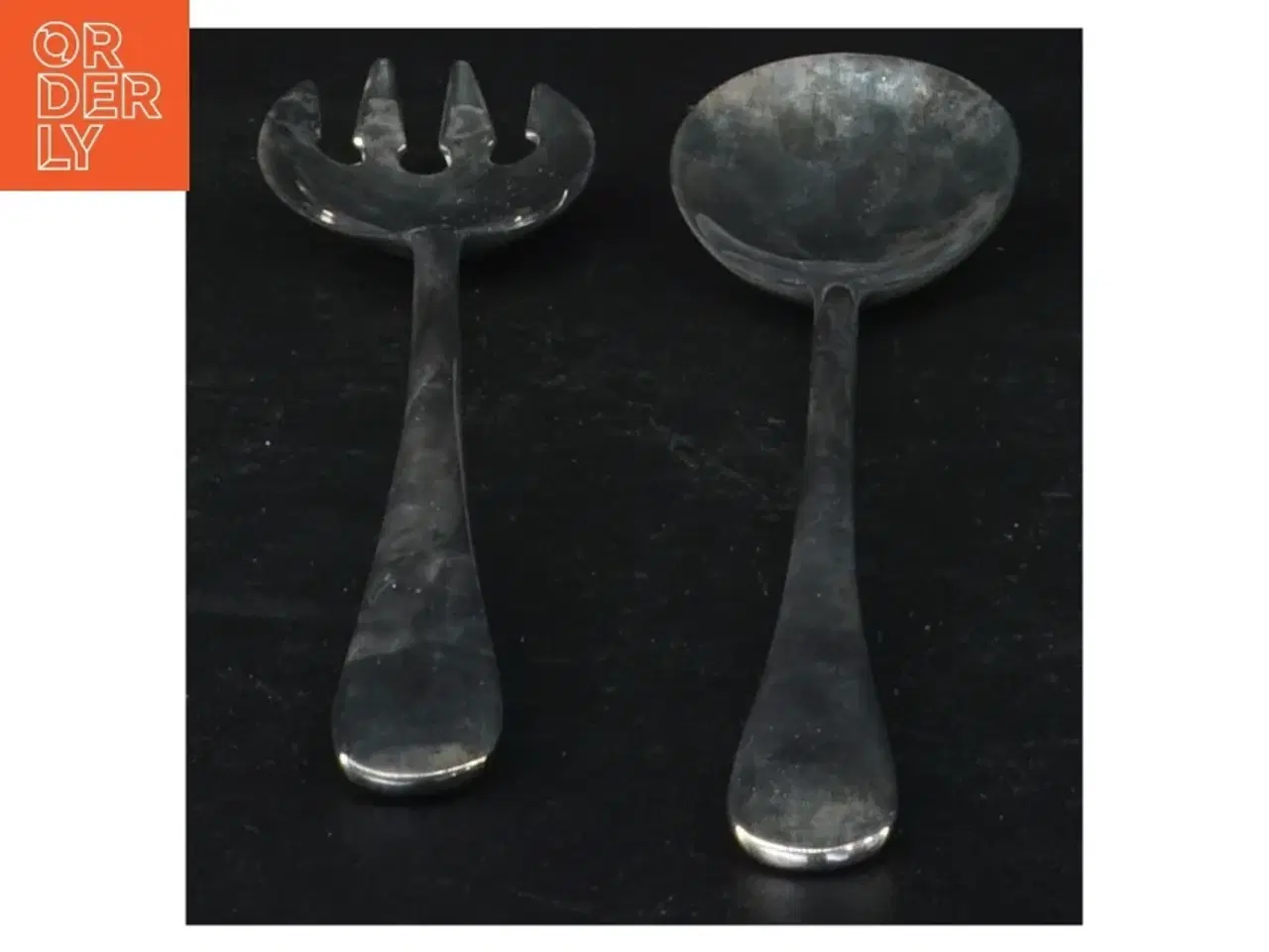 Billede 1 - Sølvplet serveringssæt (str. 23 x 5 cm)
