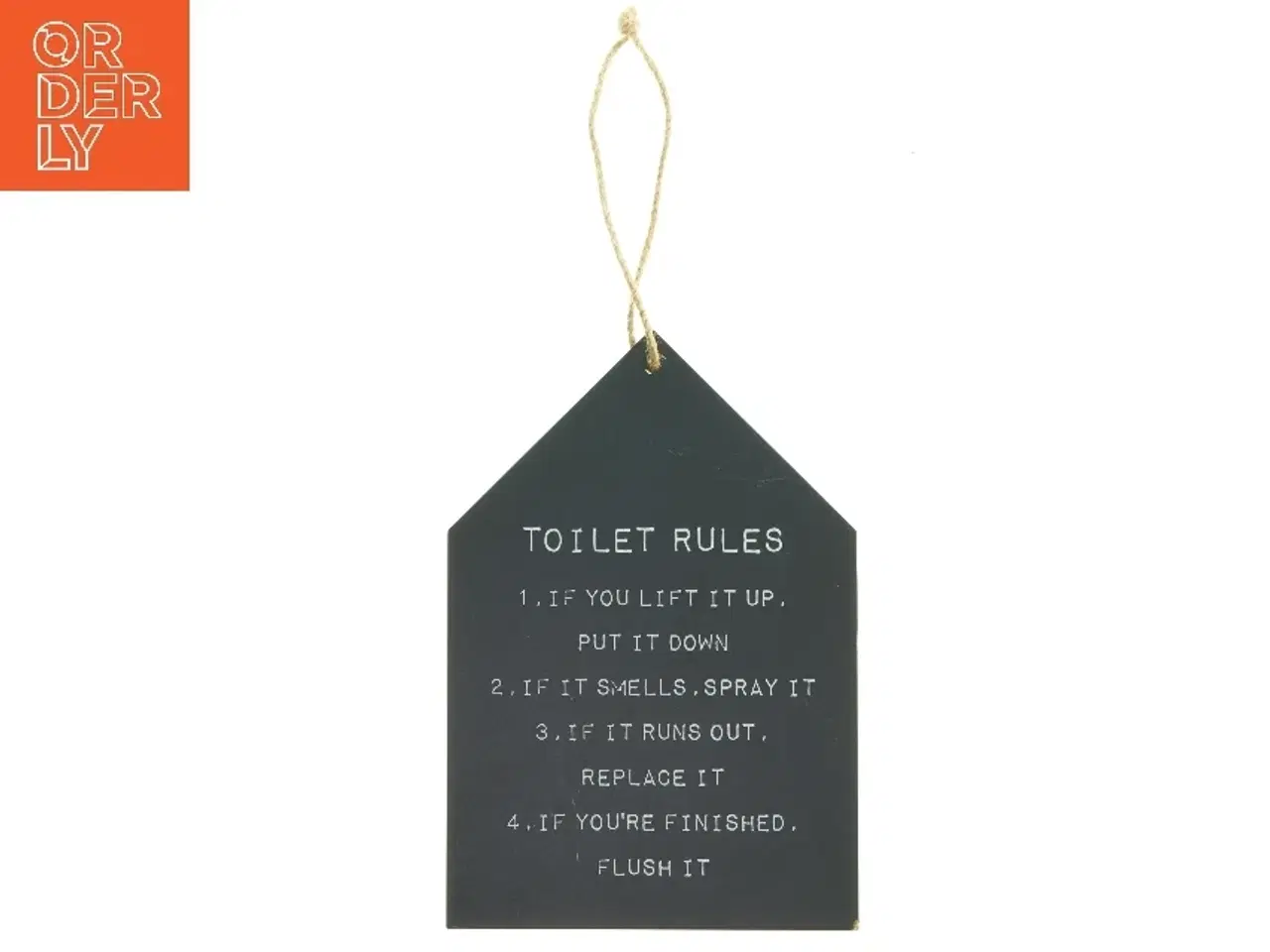 Billede 1 - Toiletskilt med regler (str. 25x17 cm)