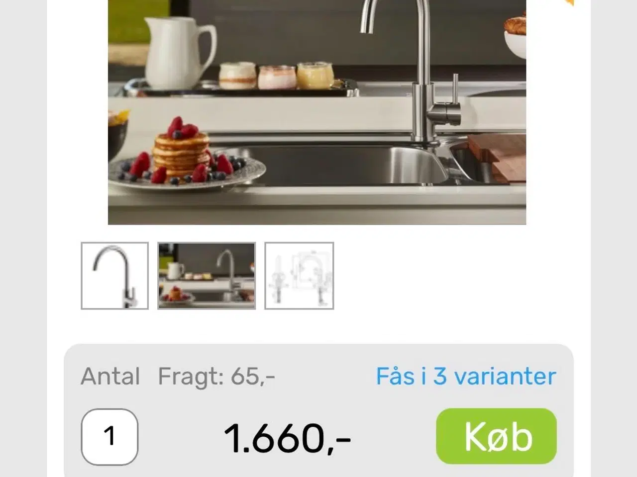 Billede 8 - Køkkenarmatur aldrig brugt - Børstet krom