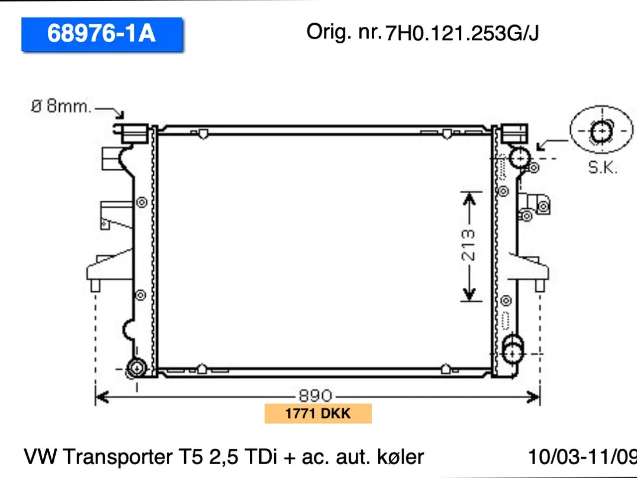 Billede 1 - VW Transporter T5 2,5 TDi (03-09) køler